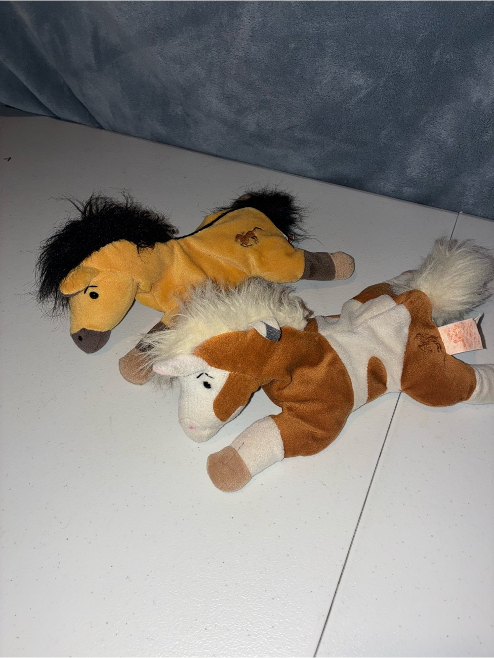 Rare 2002 Vintage Disney Spirit and Rain Stuffed Animal Plush Lot of 2